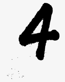 Number 4 Handwriting Png - Hand Written Number 4, Transparent Png, Free Download