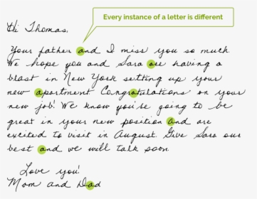 Digital Handwriting Sample - Handwriting, HD Png Download, Free Download