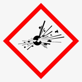 Explosive, Explosion, Warning, Attention, Ghs, Red - Exploding Bomb Pictogram, HD Png Download, Free Download