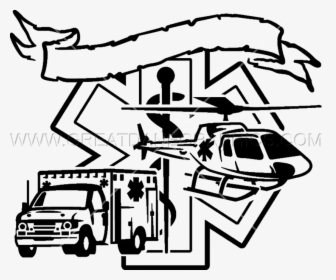 Transparent Ambulance Clipart Black And White - Ems Star Of Life, HD Png Download, Free Download