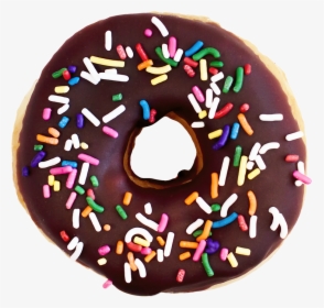 Sprinkle Choco Frosted Copy - Doughnut, HD Png Download, Free Download