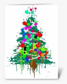 Christmas Tree Explosion Greeting Card - Christmas Tree, HD Png Download, Free Download