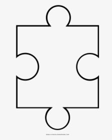 Puzzle Piece Coloring Page Stunning Easy Sheet Regarding - Circle, HD Png Download, Free Download