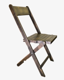 Black Washed Folding Chair - Kursi Kayu Lipat Unik, HD Png Download, Free Download