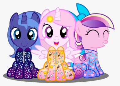 Princess Clipart Onesie - Mlp Luna And Celestia Filly, HD Png Download, Free Download