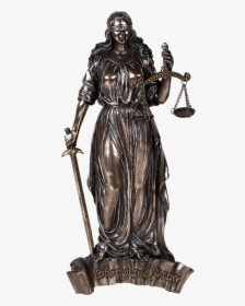Lady Justice Wall Plaque - Bronze Lady Justice Statue Png, Transparent Png, Free Download