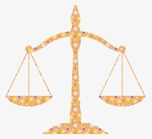 Floral Justice Scales Big Image Png Ⓒ - Balanza De La Justicia Vector Png, Transparent Png, Free Download