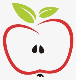 Apple Core Clipart - Apple With Leaves Clipart, HD Png Download, Free Download