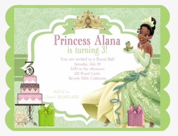 Princess And The Frog Party Invitations, HD Png Download, Free Download