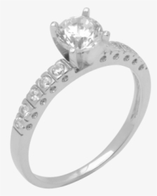14k White Gold Diamond Ring D2065 - Engagement Ring, HD Png Download, Free Download