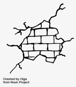 Wall Crack By Olga From The Noun Project - Line Art, HD Png Download, Free Download