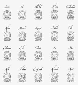Easy Mayan Calendar , Transparent Cartoons - Printable Glyphs Mayan Calendar, HD Png Download, Free Download