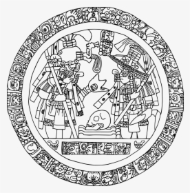 Maya Civilization Mayan Calendar Maya Peoples Coloring - Mayan Art Black And White, HD Png Download, Free Download