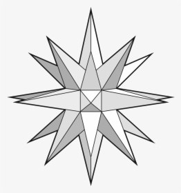Transparent Star Of Bethlehem Clipart - Moravian Star Clip Art, HD Png Download, Free Download