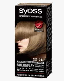 Syoss Com Color Salonplex 7 6 Medium Blonde - Blond, HD Png Download, Free Download