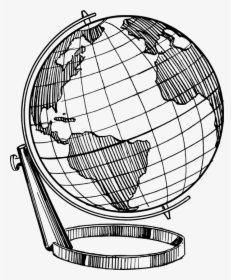 Continent Country Earth Globe Map Model Planet - Globe Drawing Png, Transparent Png, Free Download