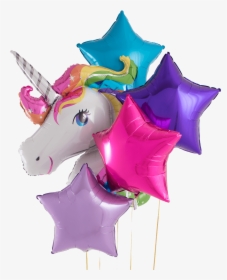 Rainbow Unicorn Bunch - Balloon, HD Png Download, Free Download
