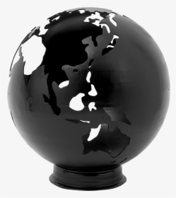 Earth Fire Globe Black Painted Steel, HD Png Download, Free Download
