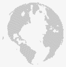 Transparent Earth Clipart Black And White - World Globe As Dots Png, Png Download, Free Download