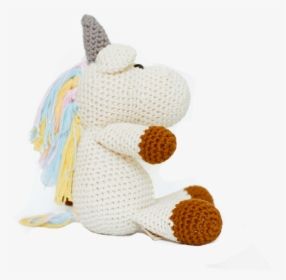 Rainbow Unicorn Knitted Toy - Stuffed Toy, HD Png Download, Free Download