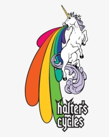 Halter’s Rainbow Unicorn - Cartoon, HD Png Download, Free Download