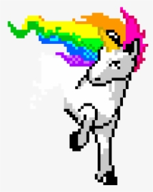 Rainbow Unicorn Pixel Art, HD Png Download, Free Download