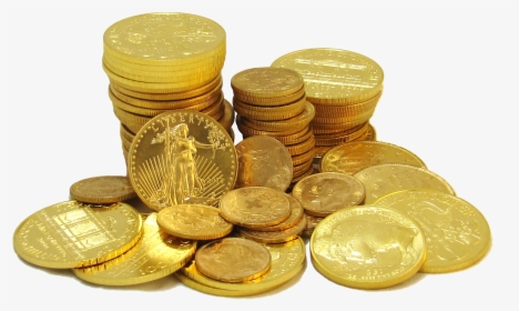 A Pile Of Gold Coins - Gold Coins Stack Png, Transparent Png, Free Download