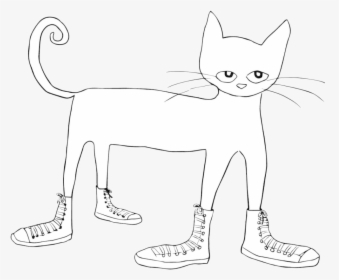 Pete The Cat Funny Coloring Page Clip Art Library Transparent - Kitty Cats Coloring Pages, HD Png Download, Free Download