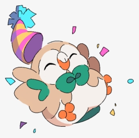 Happy Birthday Pokemon Rowlet, HD Png Download, Free Download