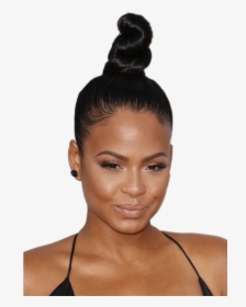 Christina Milian With Top Knot - Top Knot On Black Women, HD Png Download, Free Download