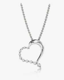 5236 Journey Heart Necklace - Heart Diamond Pendant, HD Png Download, Free Download