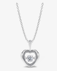 Dancing Diamond Heart Pendant - Collier Fer A Cheval, HD Png Download, Free Download