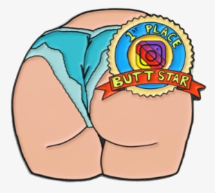 Butt Star Pin - Illustration, HD Png Download, Free Download