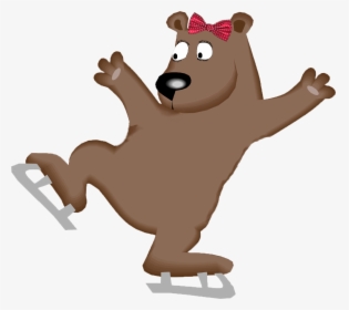 Best Free Skates Skating - Brown Bear Ice Skating, HD Png Download, Free Download