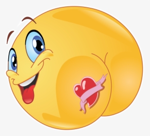Heart Tattoo On Butt Emoji 20 Decal - Mooning Emoji, HD Png Download, Free Download