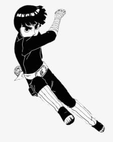 #rocklee #naruto #narutofan #narutoedit #edit #freetoedit - Rock Lee Black And White, HD Png Download, Free Download