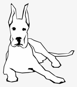 Dog Simple Drawing Svg Clip Arts - Simple Great Dane Drawing, HD Png Download, Free Download