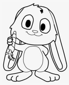 Bunny Snuggle Bunny Template 18 By Schnuffelkuschel - Cute Bunny Clipart Black And White, HD Png Download, Free Download
