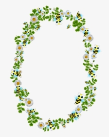 Frame Bees Daisy Fresh Summer Ornament - Kostenlos Rahmen Kinder, HD Png Download, Free Download
