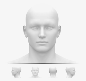 Blank White Male Head, HD Png Download, Free Download