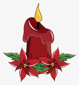 Poinsettia Clipart Christmas Candle Light, HD Png Download, Free Download