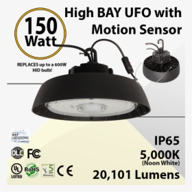 Ufo High Bay Led Light 150w Microwave Motion Sensor - Restriction Of Hazardous Substances Directive, HD Png Download, Free Download