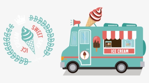Transport,vehicle,food Truck,motor Vehicle,mode Of - Ice Cream Food Truck Logos, HD Png Download, Free Download