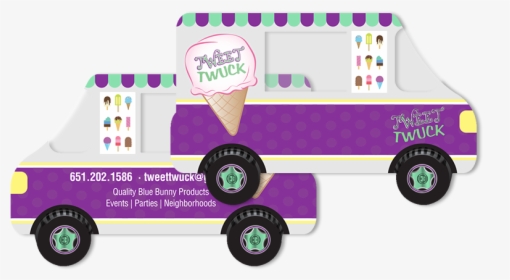 Ice Cream Truck Business Card - Food Truck Shape Name Card, HD Png Download, Free Download