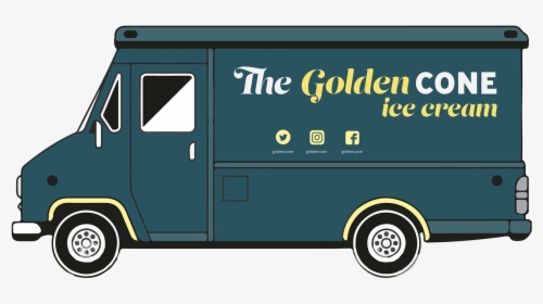 Fictitious Ice Cream Truck With Billboard And Banner - Food Truck, HD Png Download, Free Download