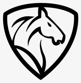 Horse Head In A Shield Comments - Unicorn Black And White Png, Transparent Png, Free Download