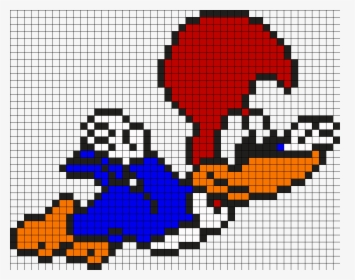 Transparent Woody Woodpecker Png - Woody Woodpecker Pixel Art, Png Download, Free Download