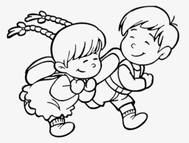 Doraemon Drawing Children"s - Running Children Drawing, HD Png Download, Free Download