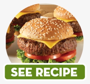 75% Lean Ground Beef - Cheeseburger With Lettuce And Tomatoes, HD Png Download, Free Download
