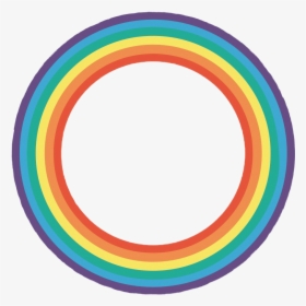 #rainbow #pride #circle #circleframe #frame #border - Rainbow Round Frame Png, Transparent Png, Free Download